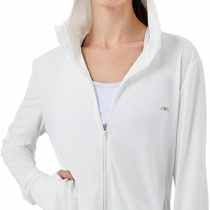 Sun Protection Clothing Women – Long Sleeve Zip Up Hoodie Women for Running, Athletic Hiking Jacket Sun Shirt