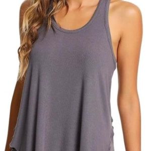 Pajamas Set for Women Viscose Made from Bamboo – Ribbed Racerback Tank Top Soft Sleepwear Pjs Shorts Nightwear Loungewear