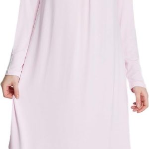 loungewear Womens Nightgown pajamas Bamboo Viscose Super Soft Long Sleeve sleepwear Nightdress Outdoor Wearable