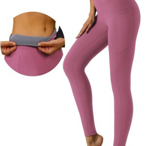 Womens Yoga Leggings Tummy Control Yoga Pants with Pockets High Waist Buttery Soft Workout Leggings