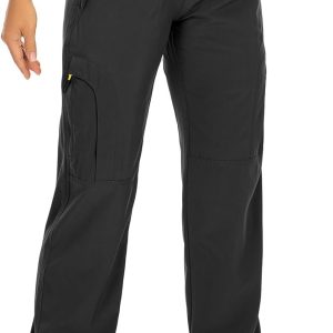 Womens Hiking Pants Quick Dry UPF 50 Travel Golf Pants Lightweight Camping Work Cargo Pants Zipper Pockets