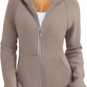 Trendy Queen Womens Zip Up Hoodies Fleece Jackets Sweatshirts Fall Outfits Sweaters With Pockets Winter Y2k Clothes