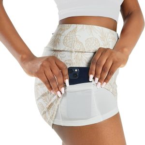 Womens Pineapple Yoga Shorts Gym Workout Biker Running Sports Short Pants (Please Select Larger Size Size)