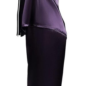 Women’s Satin Pajamas Set Long Sleeve Button Down Shirt With Long Pant Sleepwear